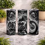 Skull Motorcycle 3 15 OZ Straight Wrap