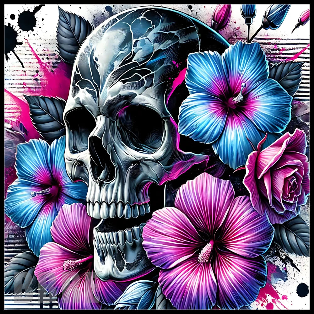 Floral Skull 47 15 OZ Straight Wrap