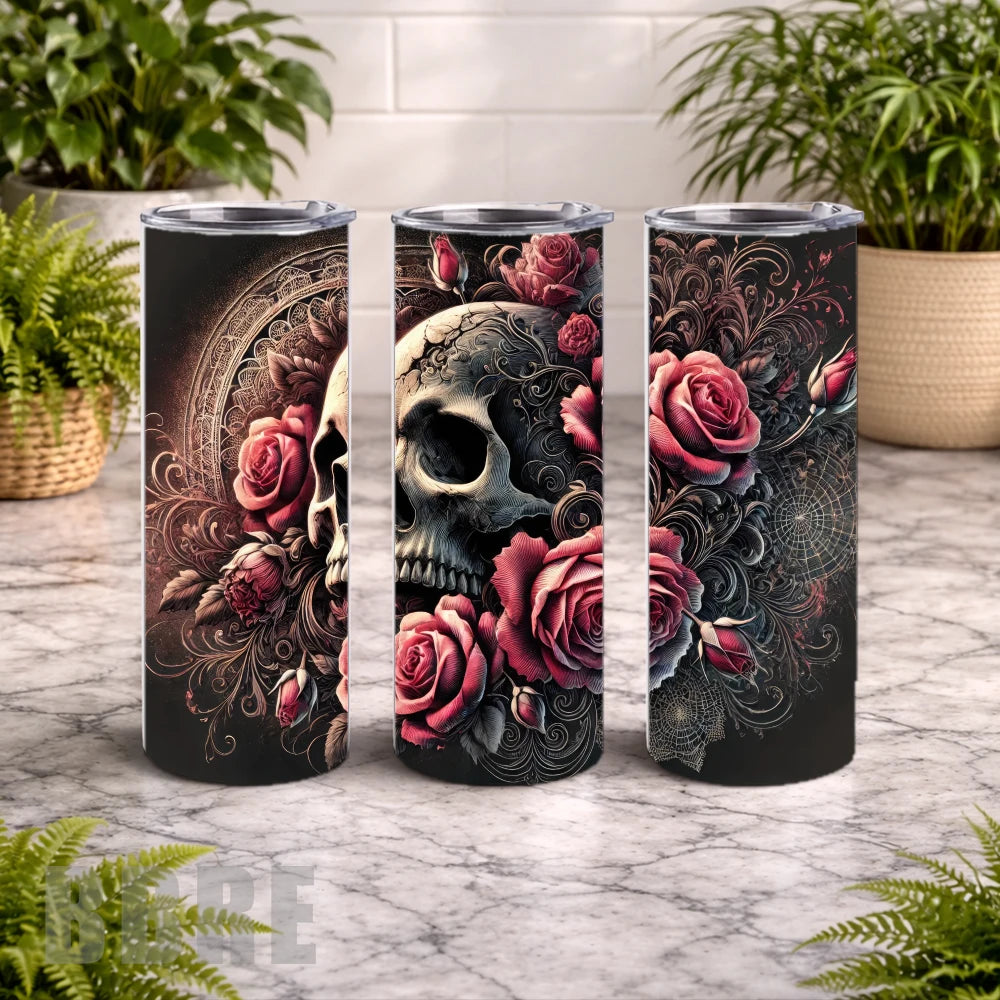 Skull Roses 6 15 OZ Straight Wrap