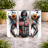 Floral Skull 38 15 OZ Straight Wrap