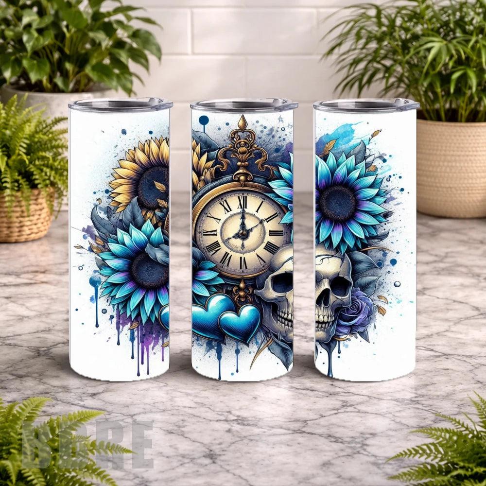 Floral Skull 32 15 OZ Straight Wrap