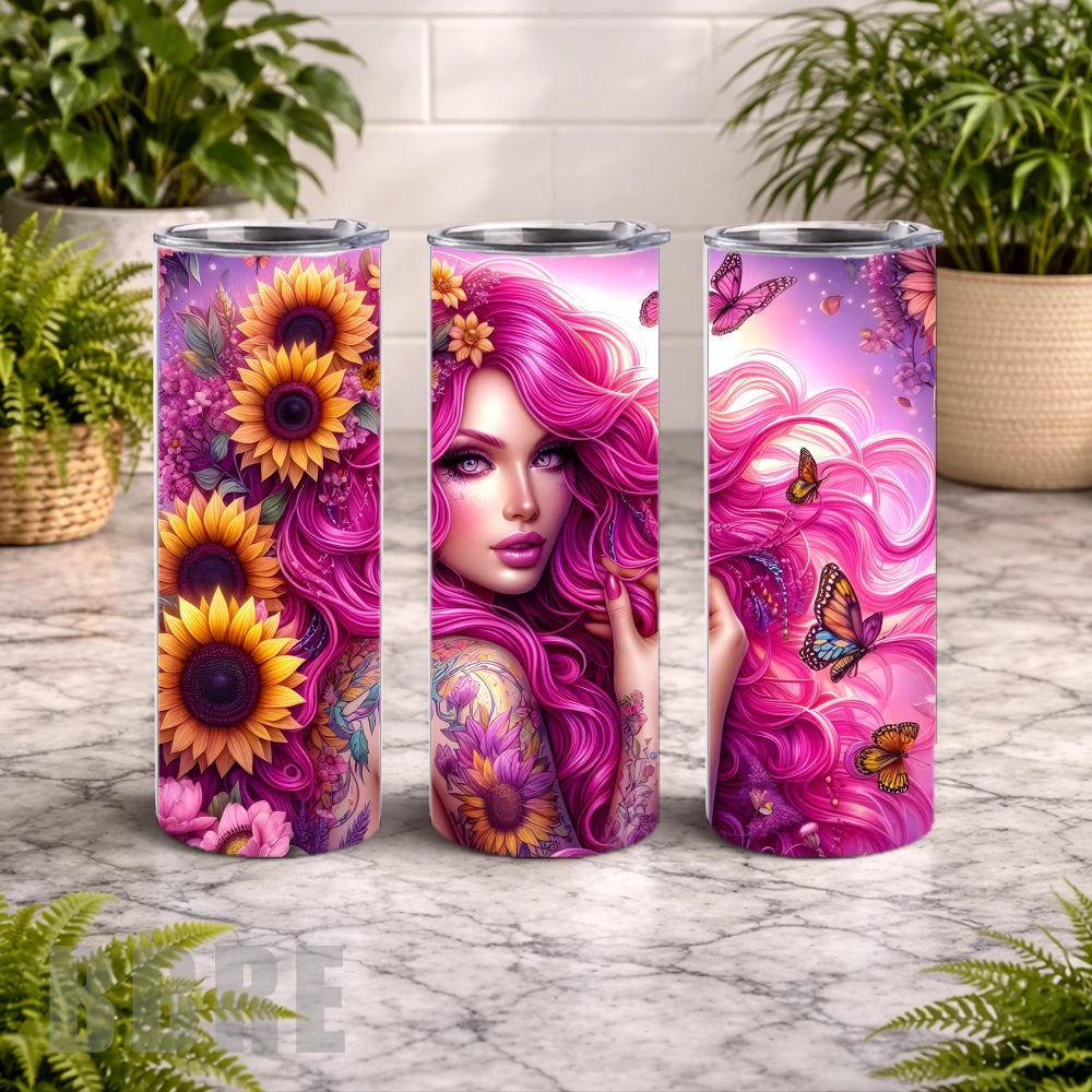 Floral Fantasy 7 15 OZ Straight Wrap