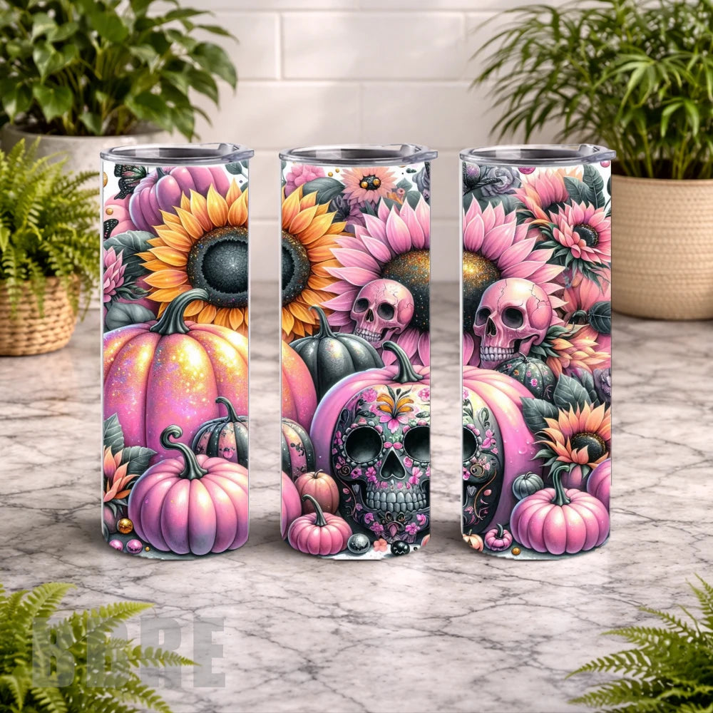 Floral Skull 35 15 OZ Straight Wrap