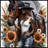 Sunflower Cowgirl 15 OZ Straight Wrap
