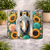 Floral Horse 17 15 OZ Straight Wrap