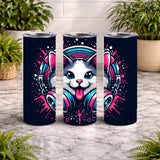 Cat Headphones 15 OZ Straight Wrap