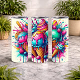 Colorful Ice Cream 3 15 OZ Straight Wrap