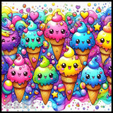 Colorful Ice Cream 4 15 OZ Straight Wrap
