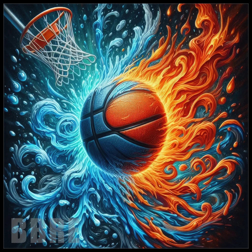 Fire Ice Basketball 15 OZ Straight Wrap
