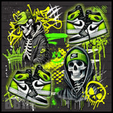Skull Sneakers 15 OZ Straight Wrap