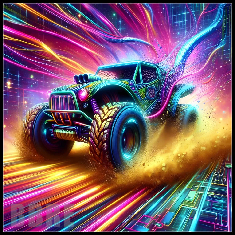 Neon Monster Truck 15 OZ Straight Wrap