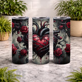 Heart And Roses 15 OZ Straight Wrap