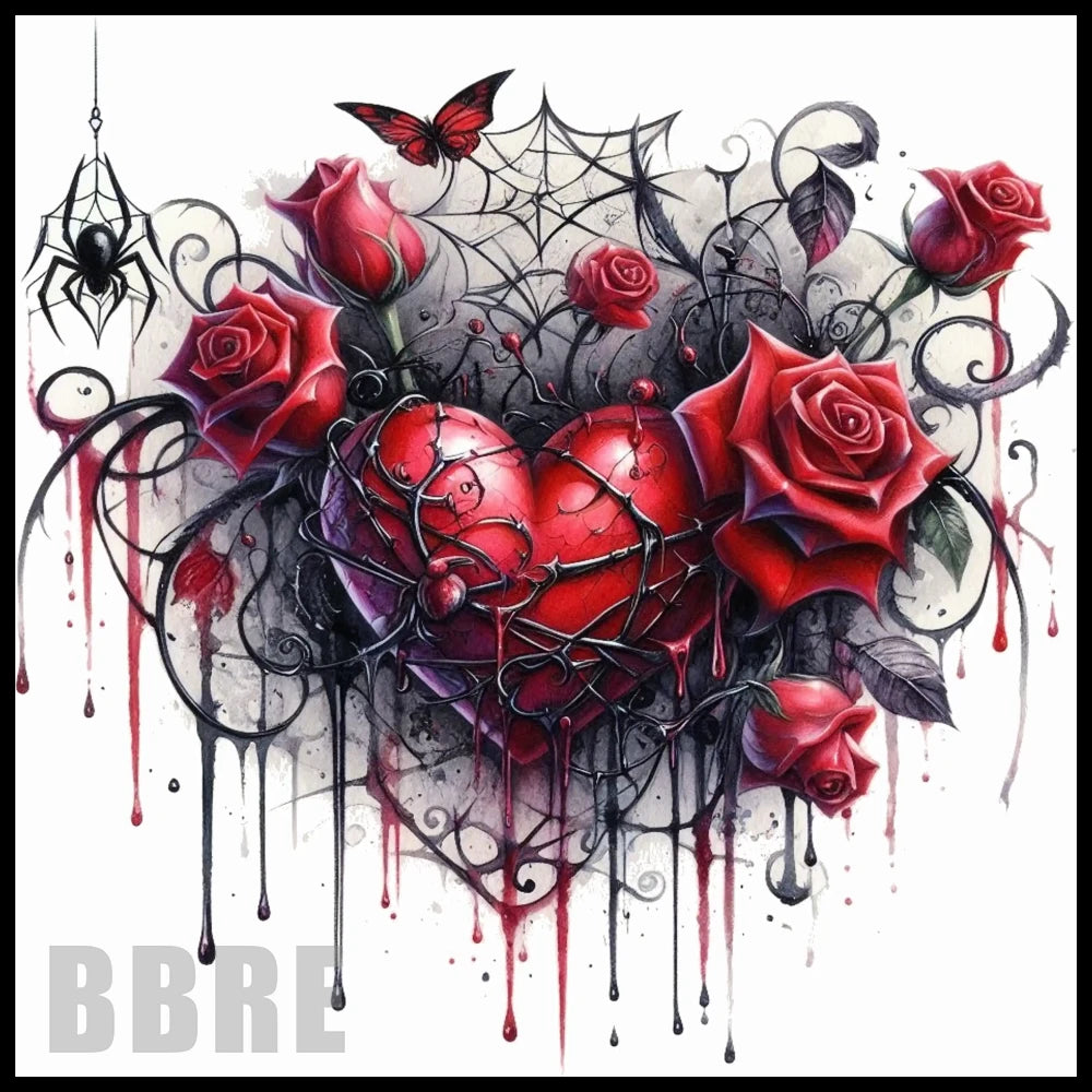 Gothic Heart 15 OZ Straight Wrap
