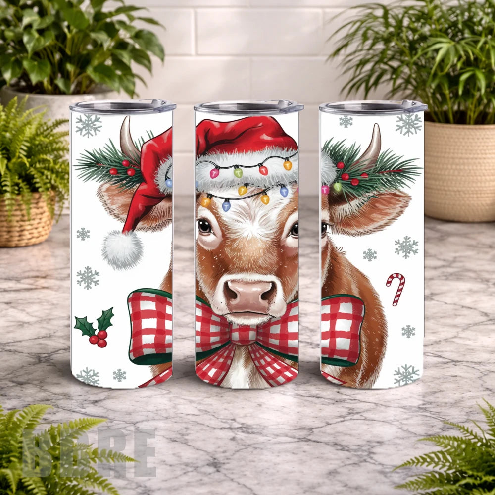 Festive Cow 2 15 OZ Straight Wrap