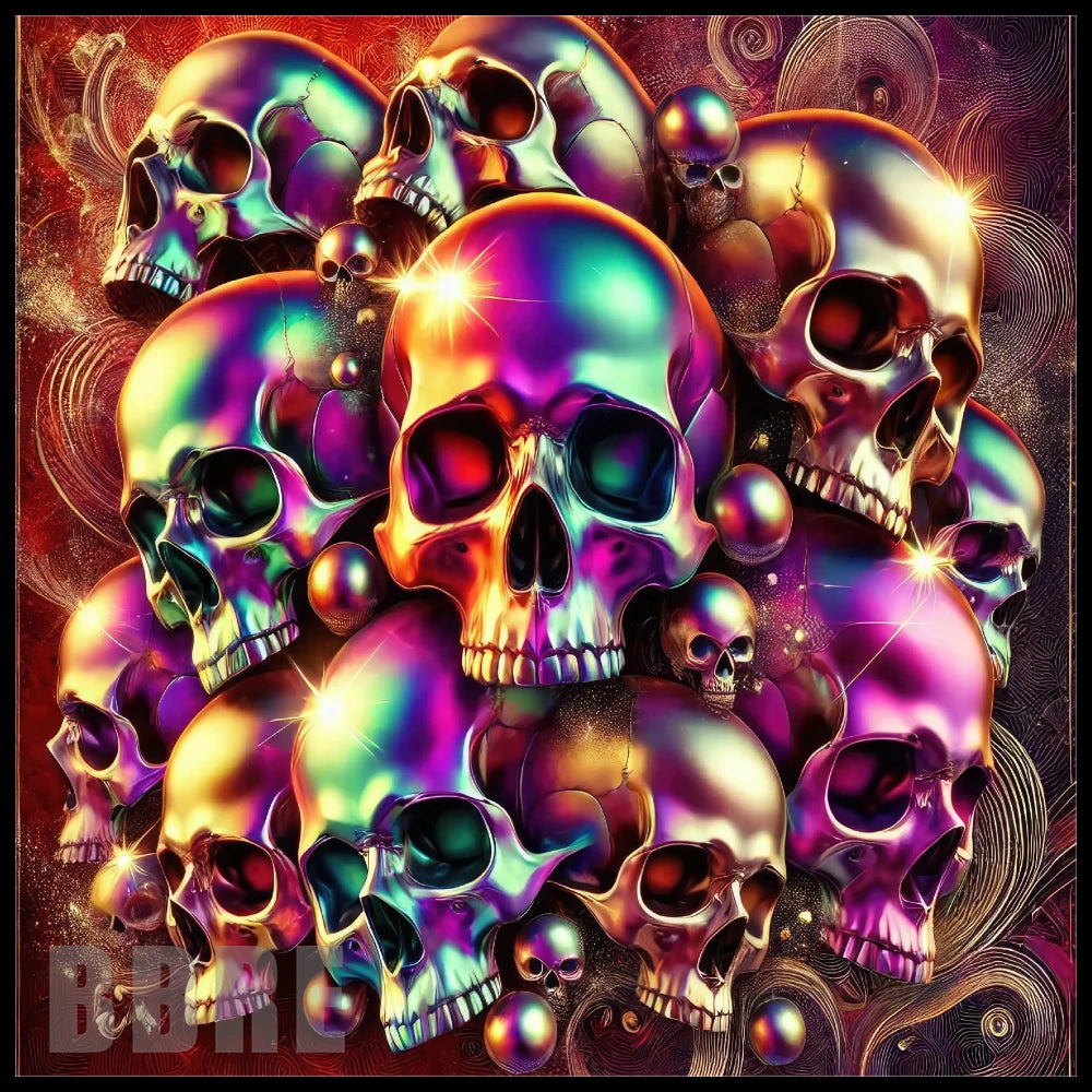 Colorful Skulls 15 OZ Straight Wrap