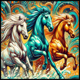Vibrant Horses 2 15 OZ Straight Wrap