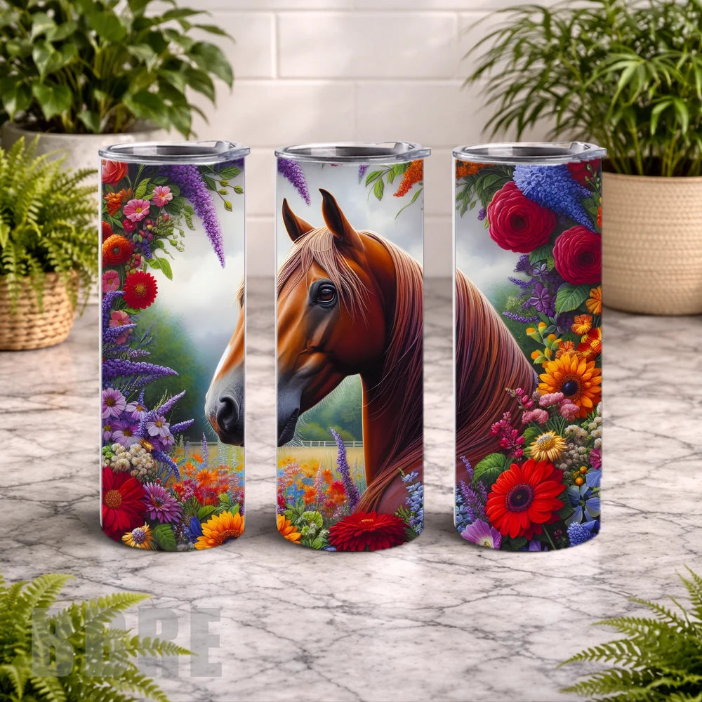 Floral Horse 20 15 OZ Straight Wrap
