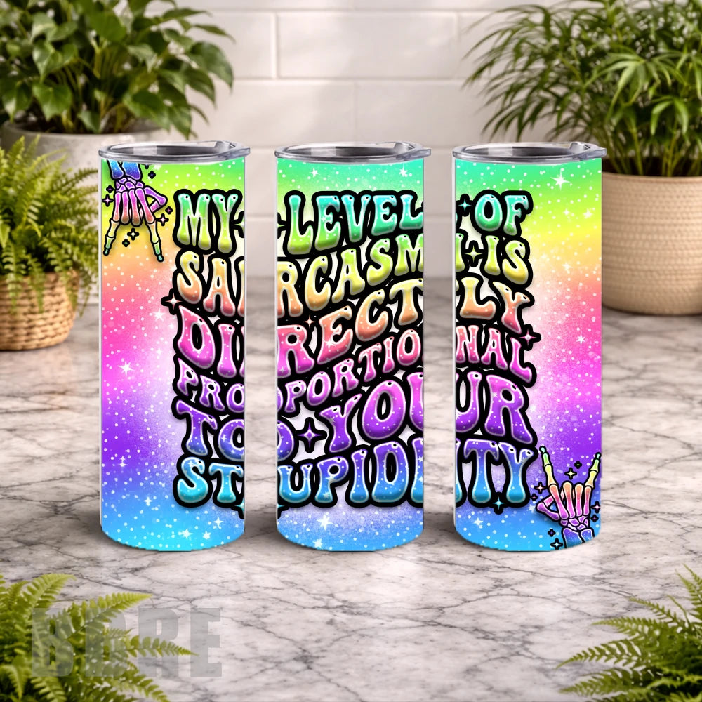 Sarcastic Skeleton 15 OZ Straight Wrap