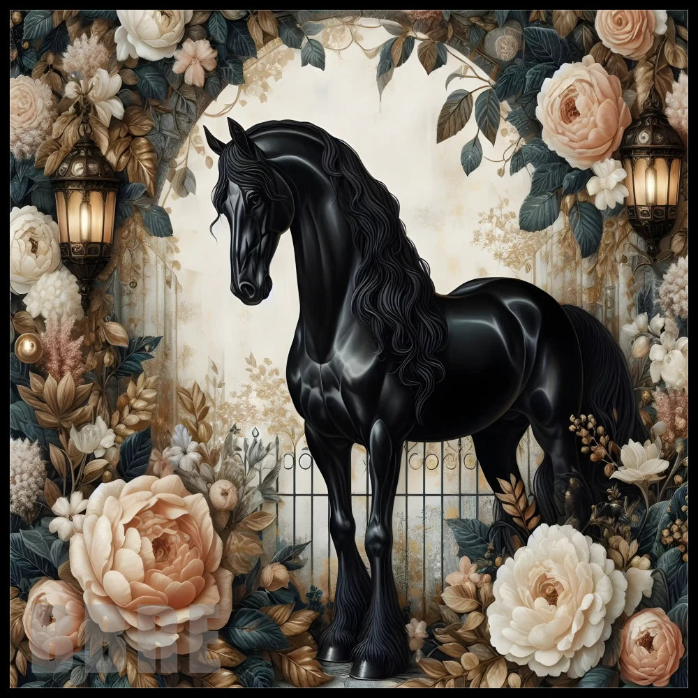 Elegant Black Horse 3 15 OZ Straight Wrap