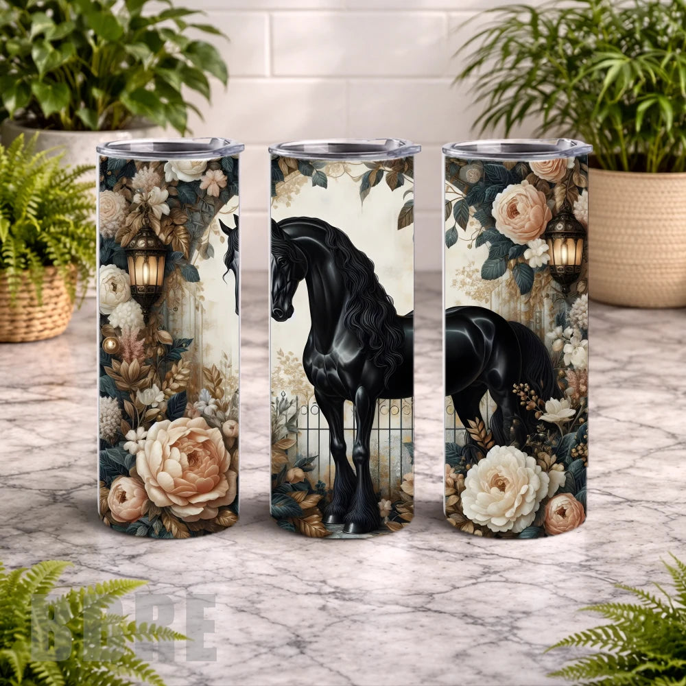 Elegant Black Horse 3 15 OZ Straight Wrap