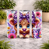 Floral Cow 9 15 OZ Straight Wrap