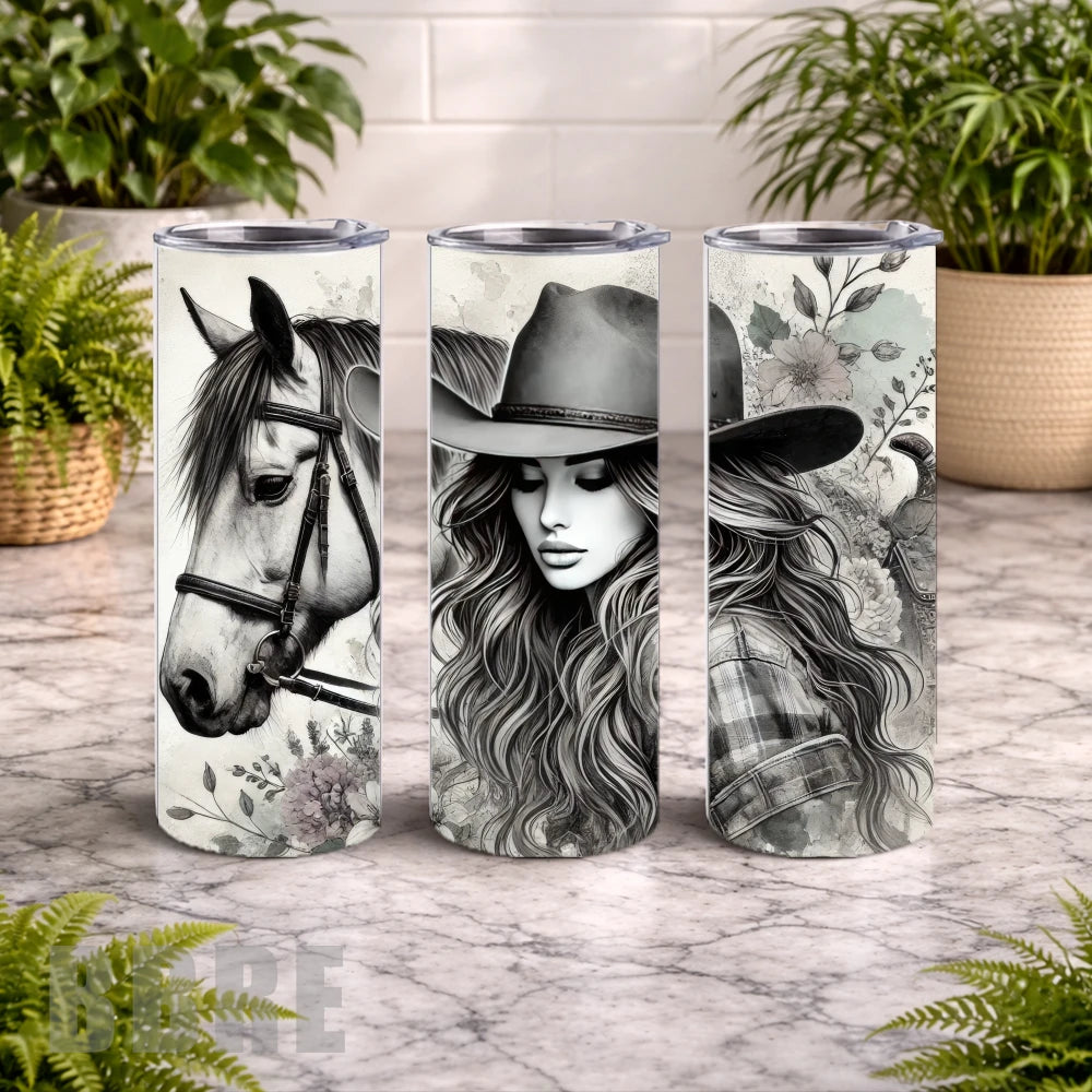 Cowgirl Portrait 15 OZ Straight Wrap