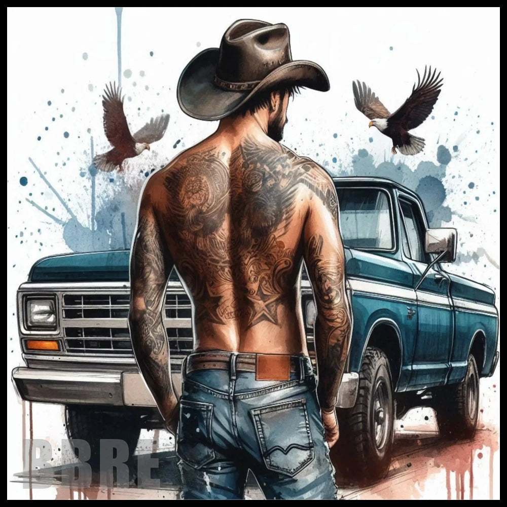 Cowboy Truck 2 15 OZ Straight Wrap