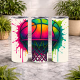 Colorful Basketball 15 OZ Straight Wrap