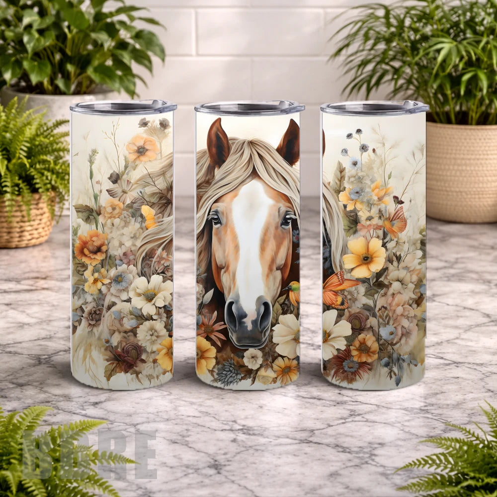 Floral Horse 24 15 OZ Straight Wrap
