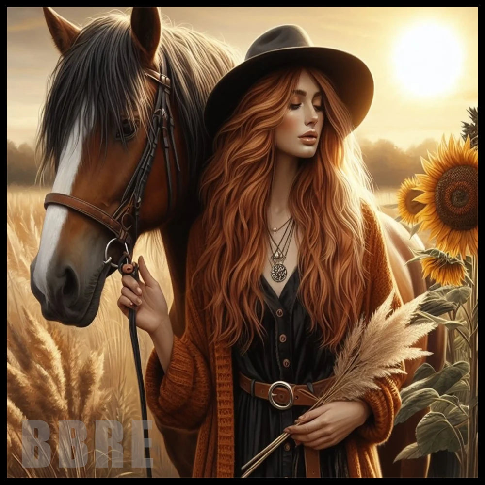 Horse And Woman 15 OZ Straight Wrap