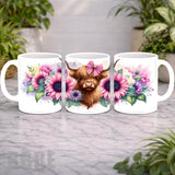 Floral Highland Cow Mockup Product Photo