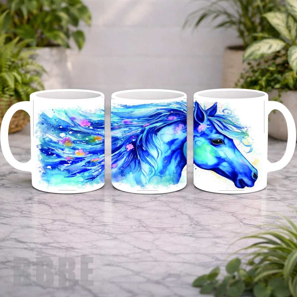 Blue Horse Mockup Product Photo
