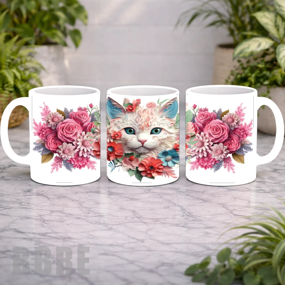 Floral Cat Mockup Product Photo