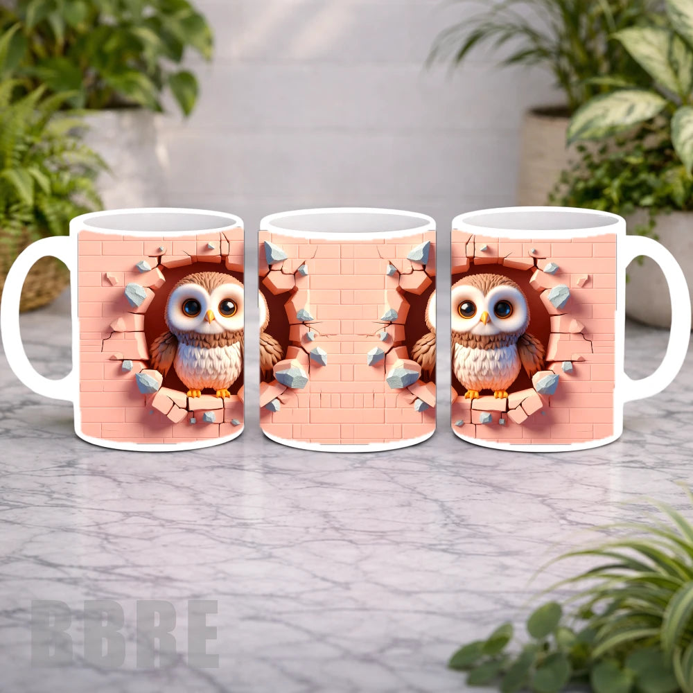 Owl Wall Mockup Product Photo