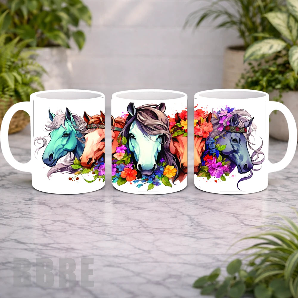 Floral Horses Mockup Product Photo