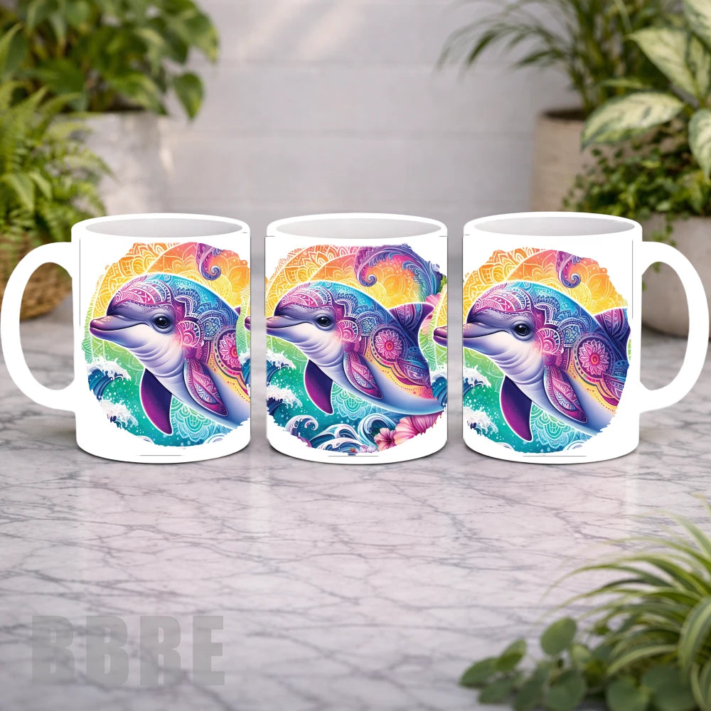 Colorful Dolphins Mockup Product Photo