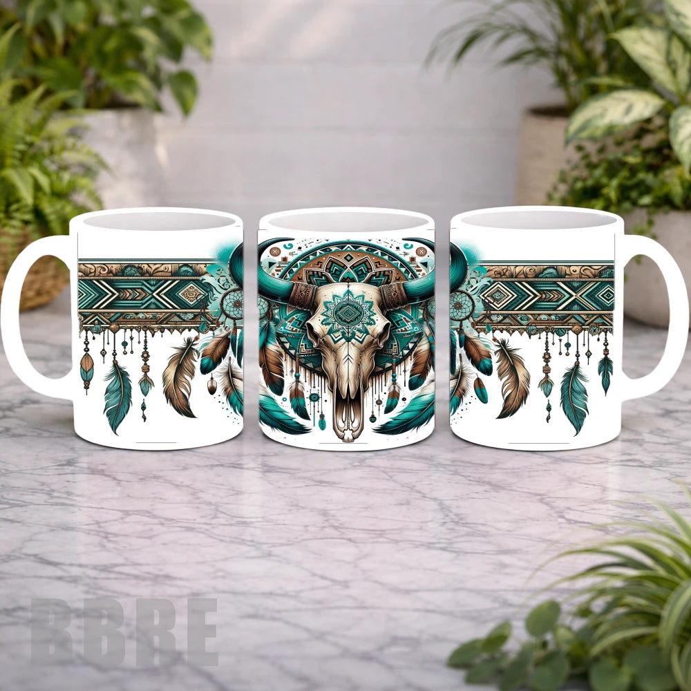 Tribal Bull Skull Mockup Product Photo