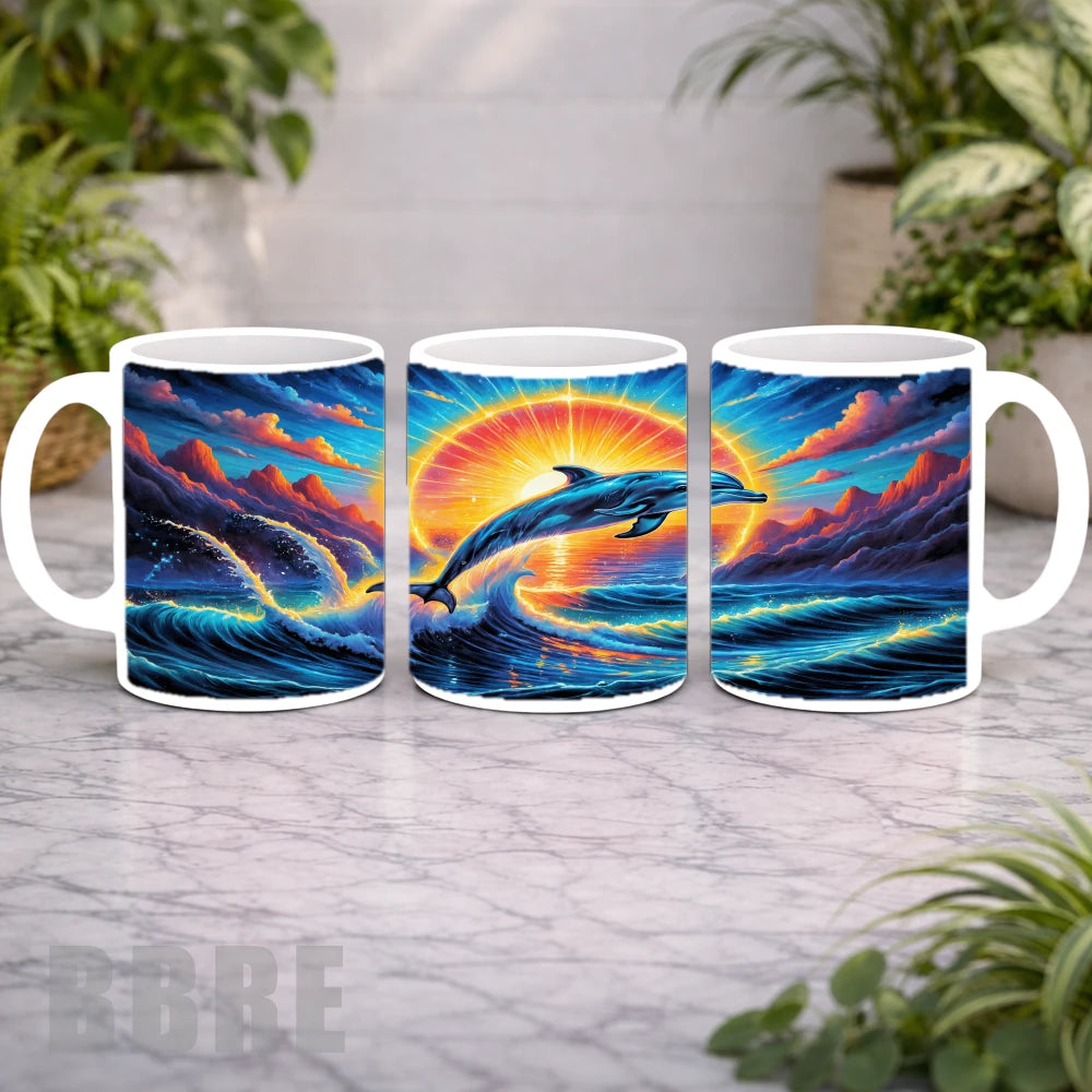 Dolphin Sunset 3 Mockup Product Photo