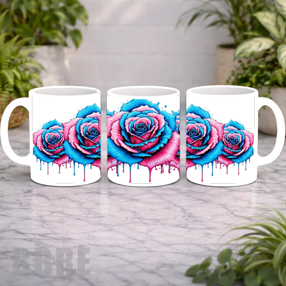 Blue Pink Roses Mockup Product Photo