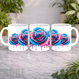 Blue Pink Roses Mockup Product Photo