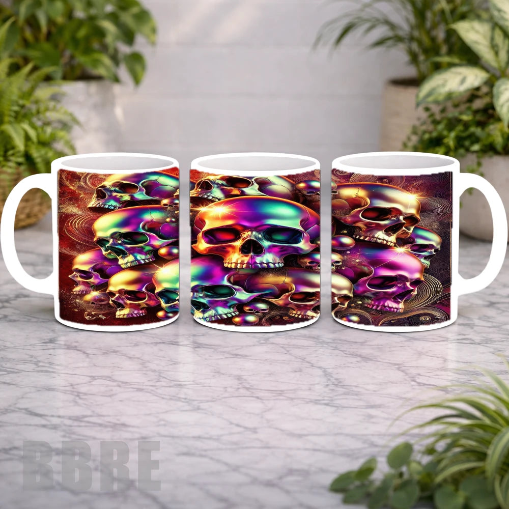 Colorful Skulls Mockup Product Photo