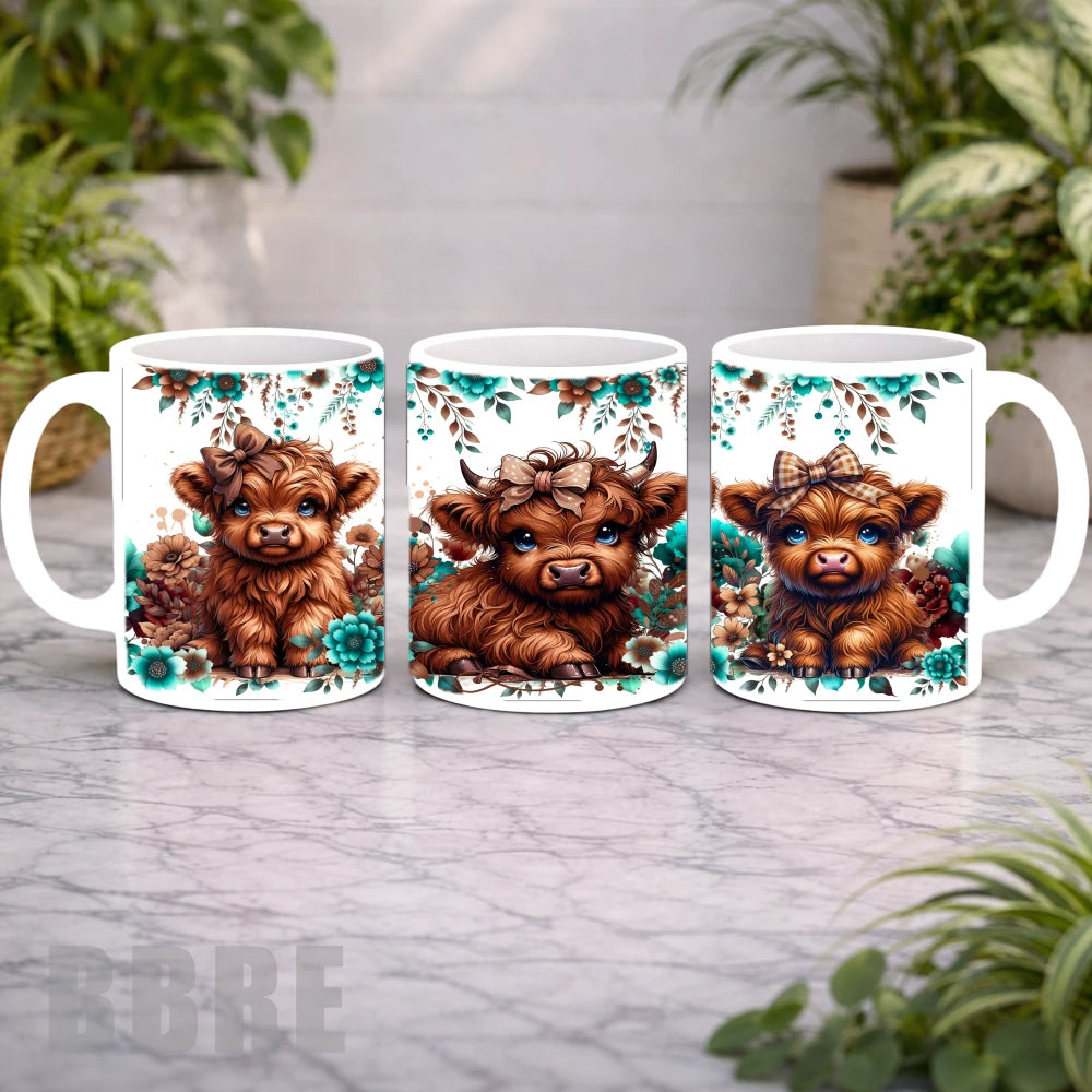 Cute Calf Trio Mockup Product Photo