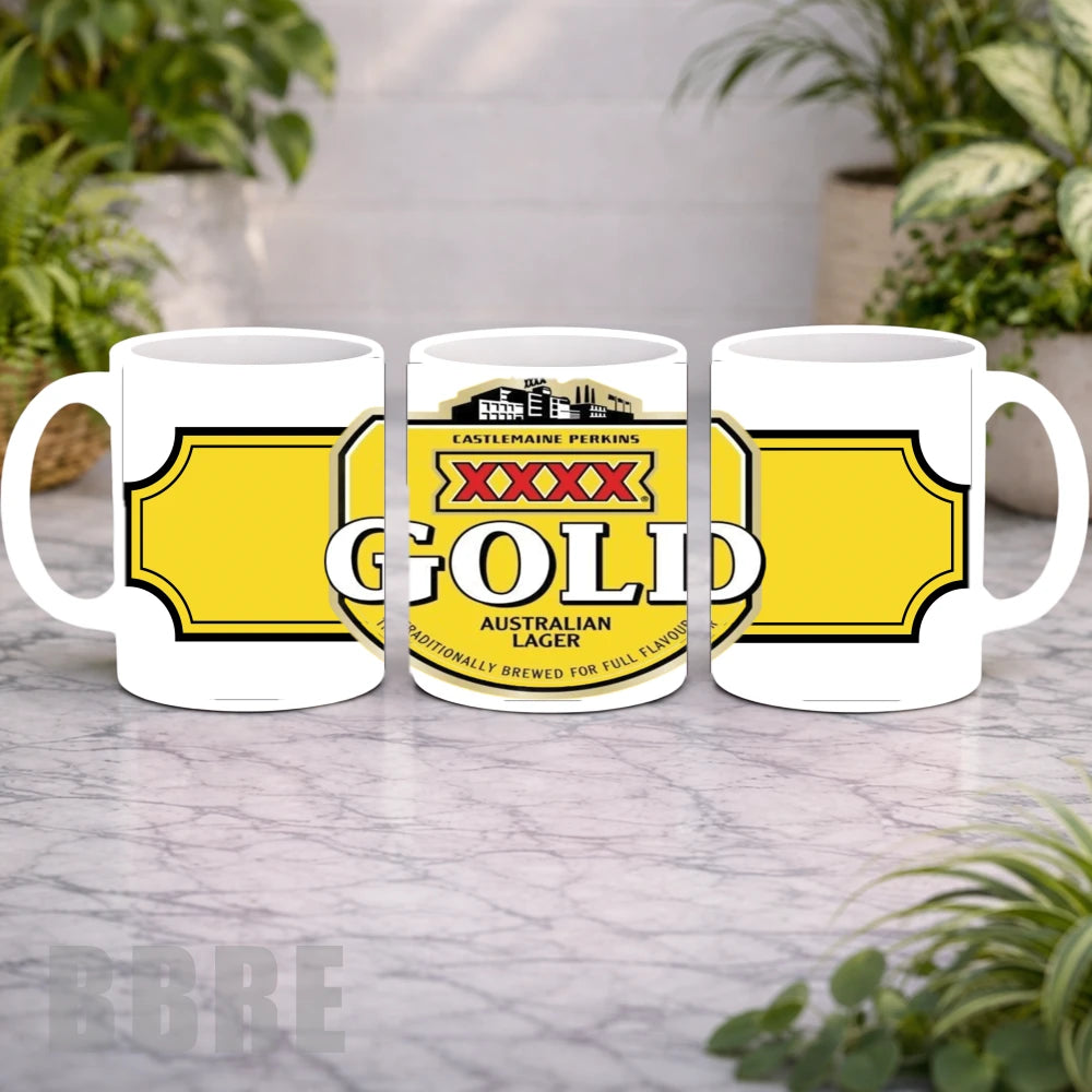 Gold Lager Mockup Product Photo