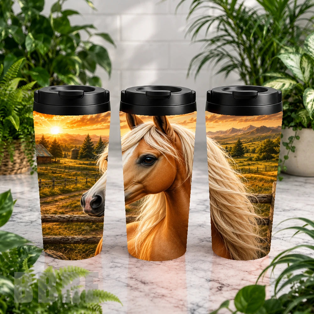 Golden Horse Mockup Image