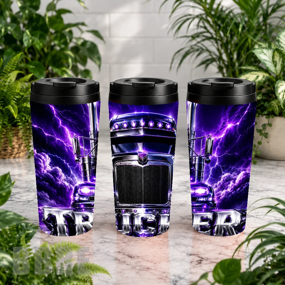 Purple Truck Mockup Image