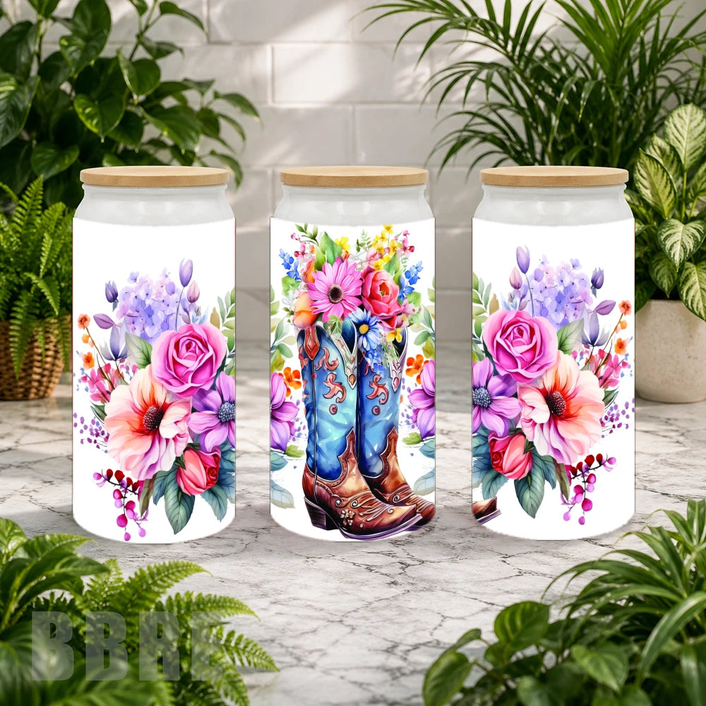 Floral Cowboy Boots Product Image