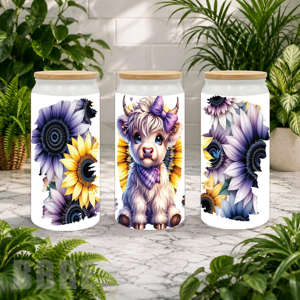 Floral Highland Cow Product Image