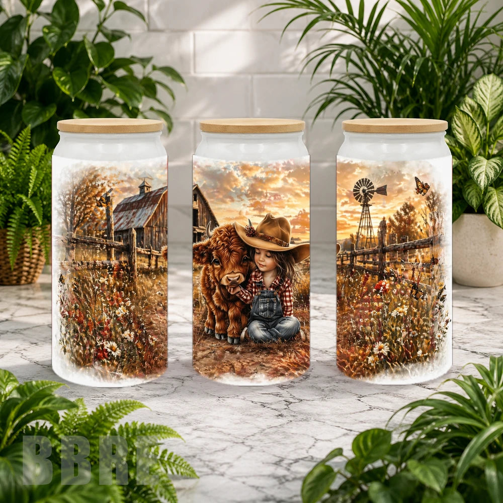 Cowgirl And Calf Product Image