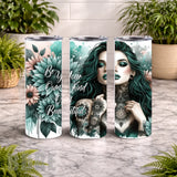 Beautiful Woman 2 20 OZ Wrap Mockup