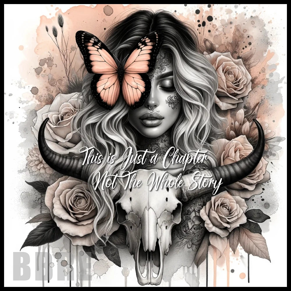 Butterfly Skull 2 20 OZ Sublimation Wrap